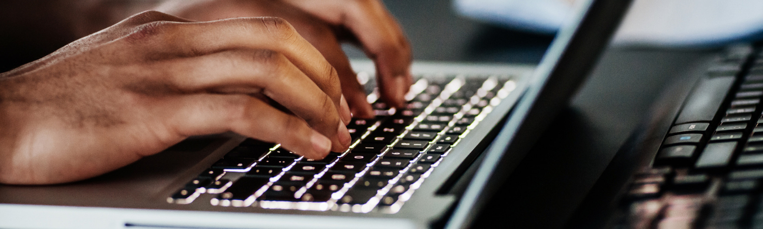 man using laptop