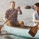 couple in canoe